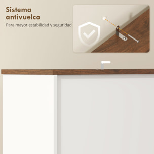 Alacena de Cocina Alta, Mueble Auxiliar de Cocina, Botellero para 8 Botellas, 4 Puertas, 3 Cajones, Estantes Abiertos, Encimera Amplio, 4 Ganchos, Orificio para Cables, Blanco, 100x38x172 cm