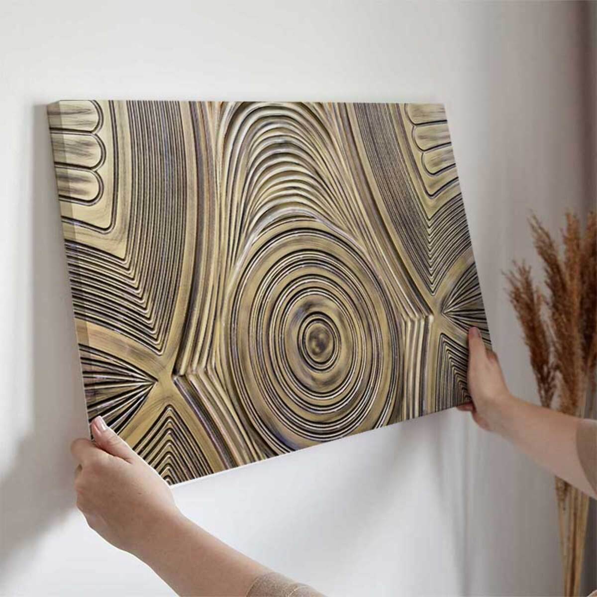 Tableau spirales dorées Toile imprimée