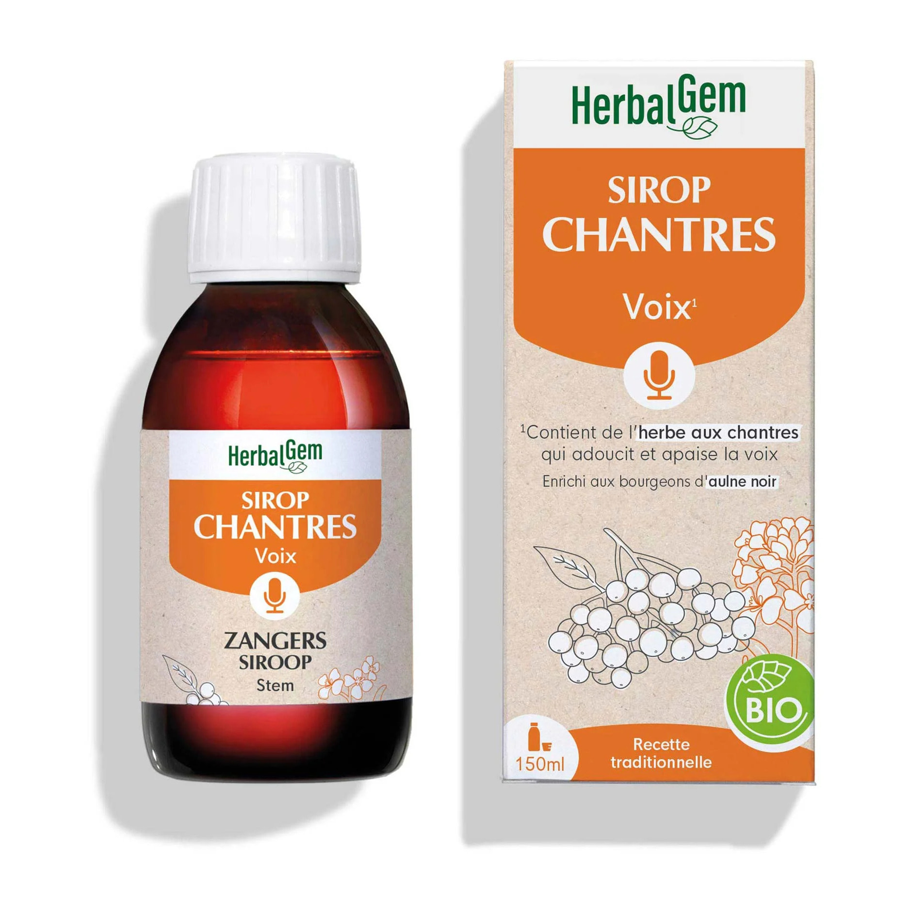 Herbalgem- Sirop Chantres Voix enrouée - Bio - 150 ml
