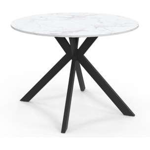 Table à manger extensible Spider 110-200cm effet marbre