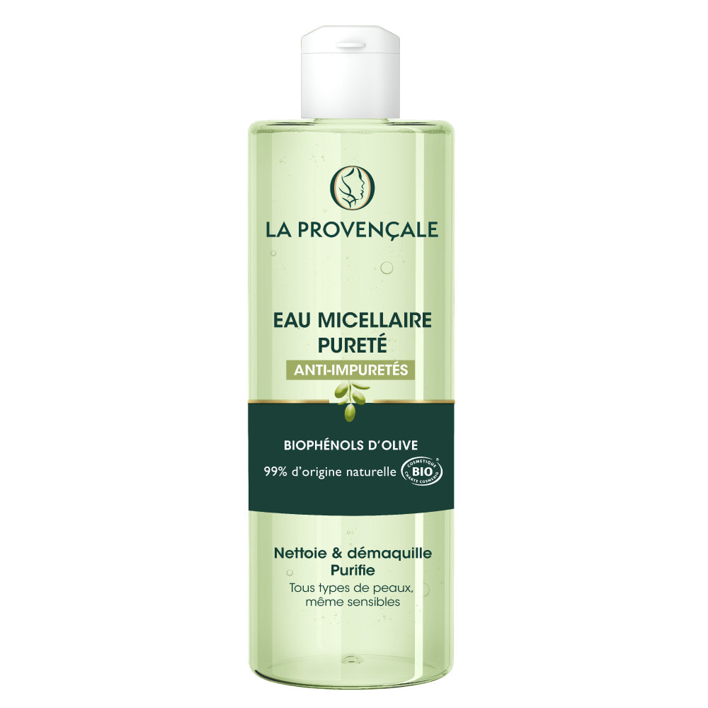 La Provençale - Eau Micellaire Pureté Anti-Impuretés - Biophénols d'Olive - Tous types de peaux, même sensibles - 400ml