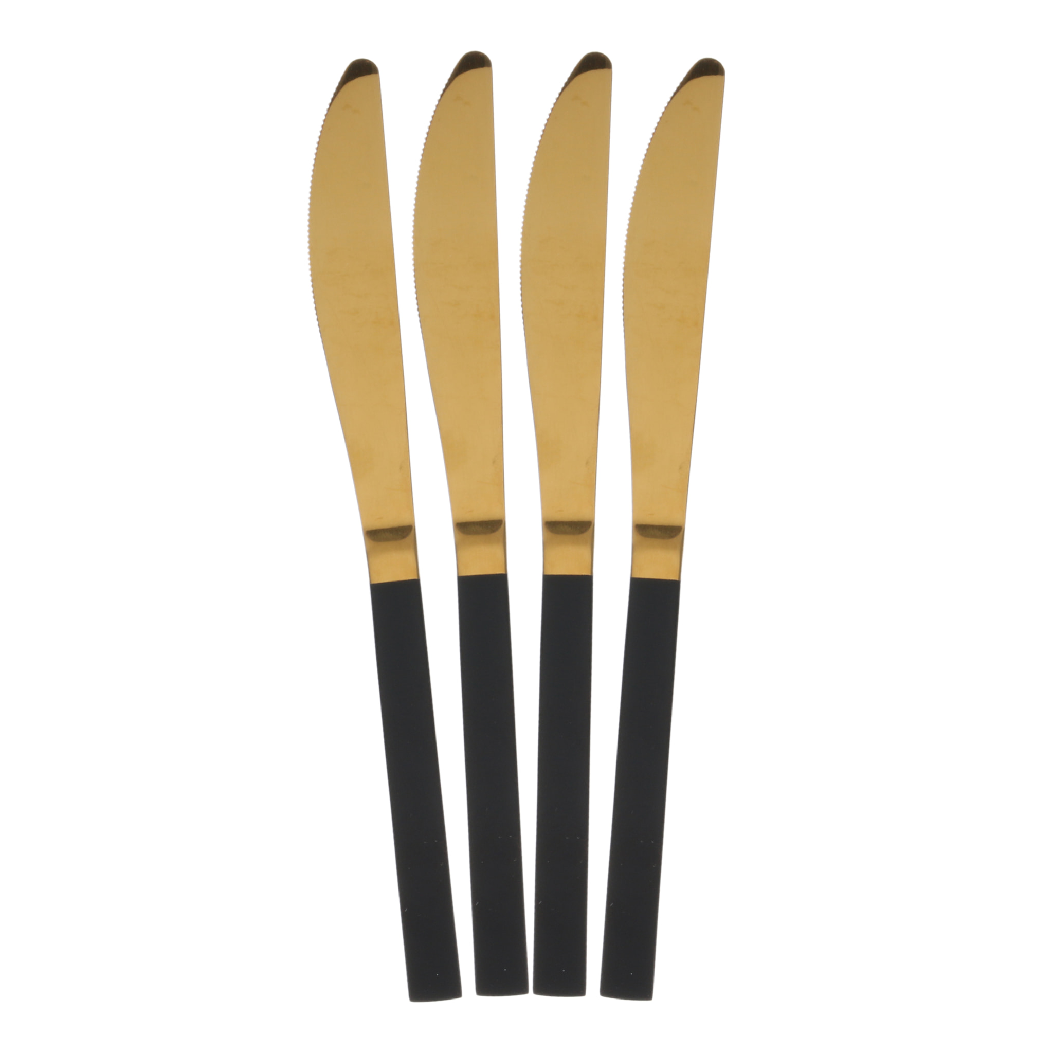 Menagere 16 Pieces Gold Manche Noir