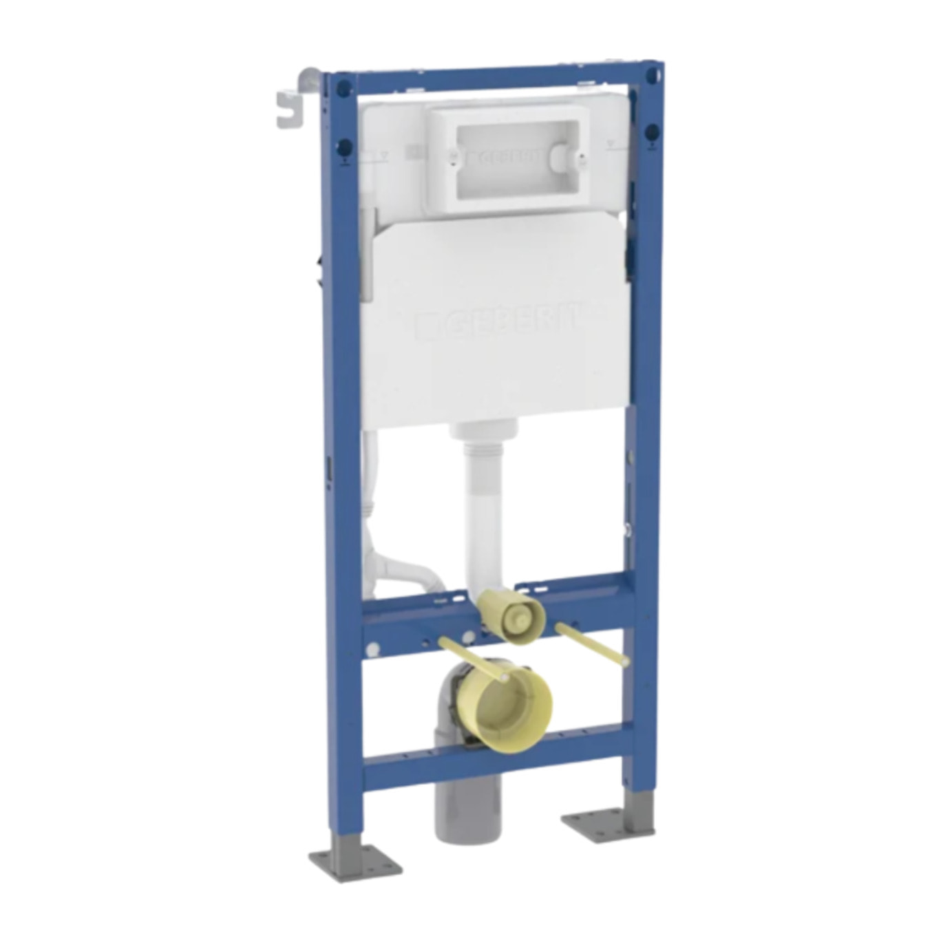 Duofix Pack WC bâti autoportant + WC suspendu sans bride + abattant SoftClose Ceramia + plaque blanche (GEBCE14WT03MAN-FR)