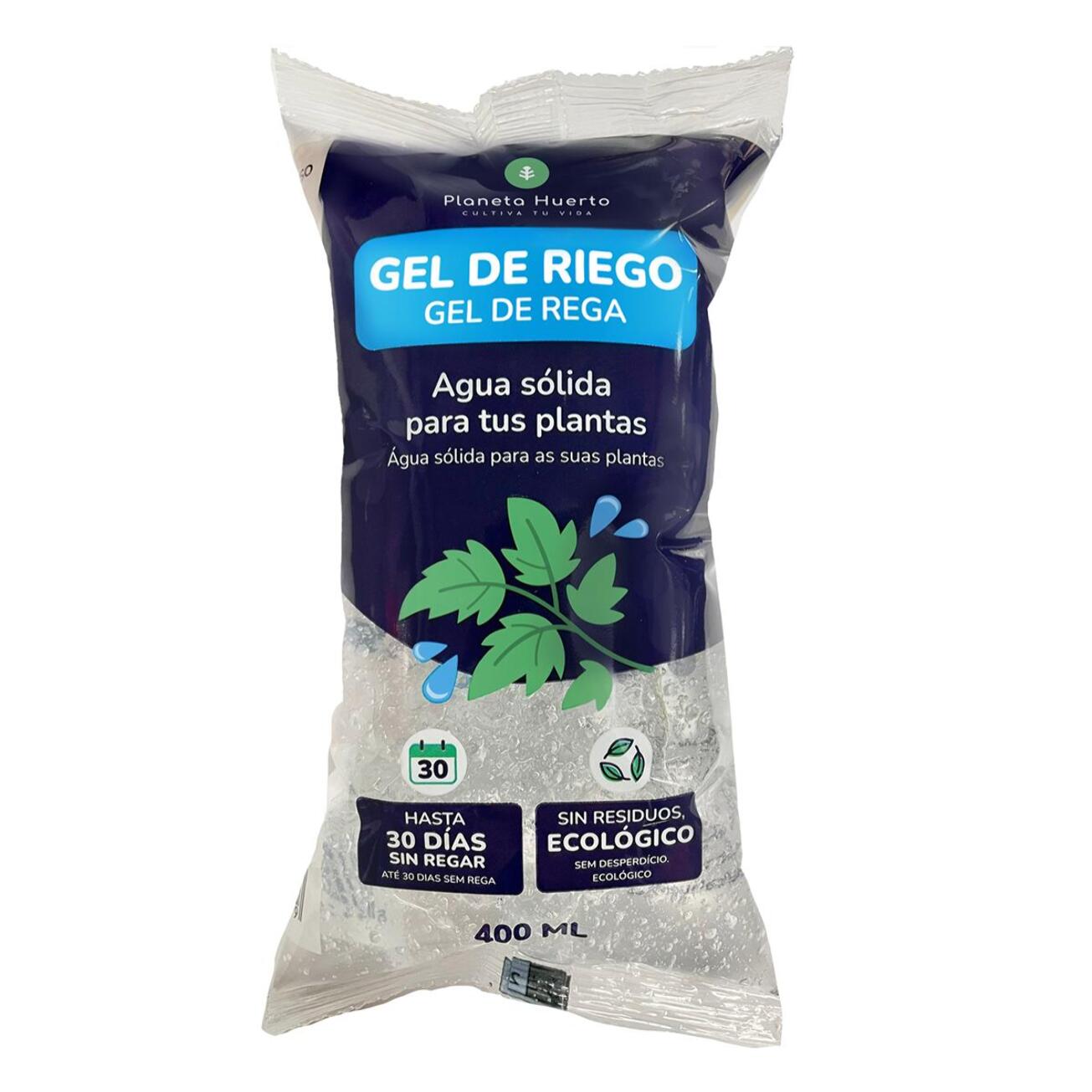 PLANETA HUERTO | Gel de Riego 400 ml – Hidratación Prolongada para Plantas, Ideal para Vacaciones y Climas Secos