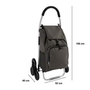 Chariot de course pliable à 6 roues 36L