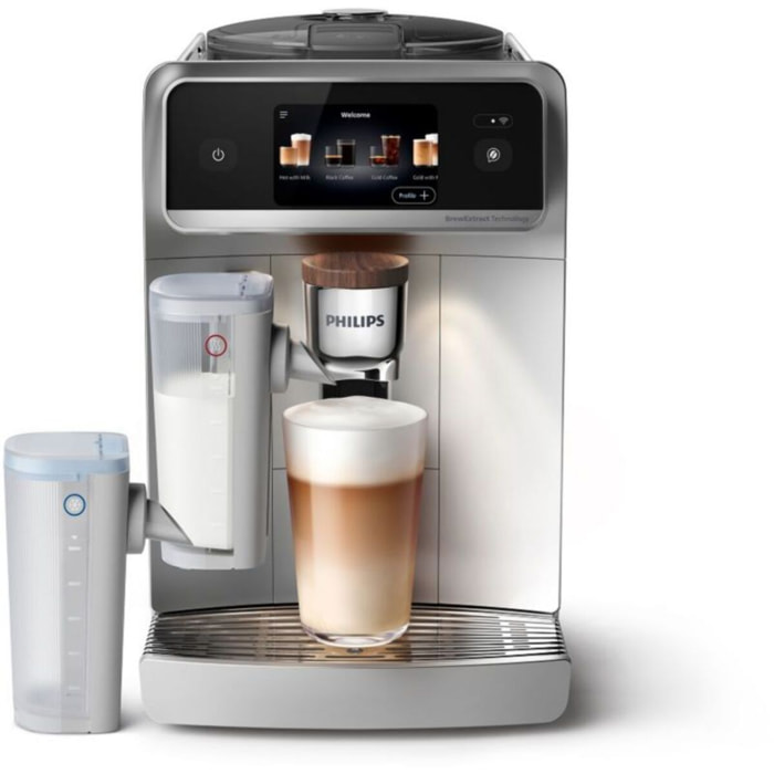 Expresso Broyeur PHILIPS Café Aromis EP8757/20 cafetière à grain SilentBrew LatteGo Pro Blanche