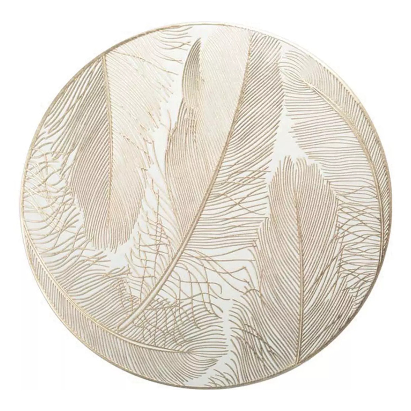 Lot de 6 Dessous d'assiette rond doré 38cm