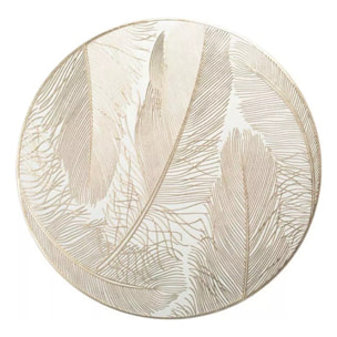 Lot de 6 Dessous d'assiette rond doré 38cm