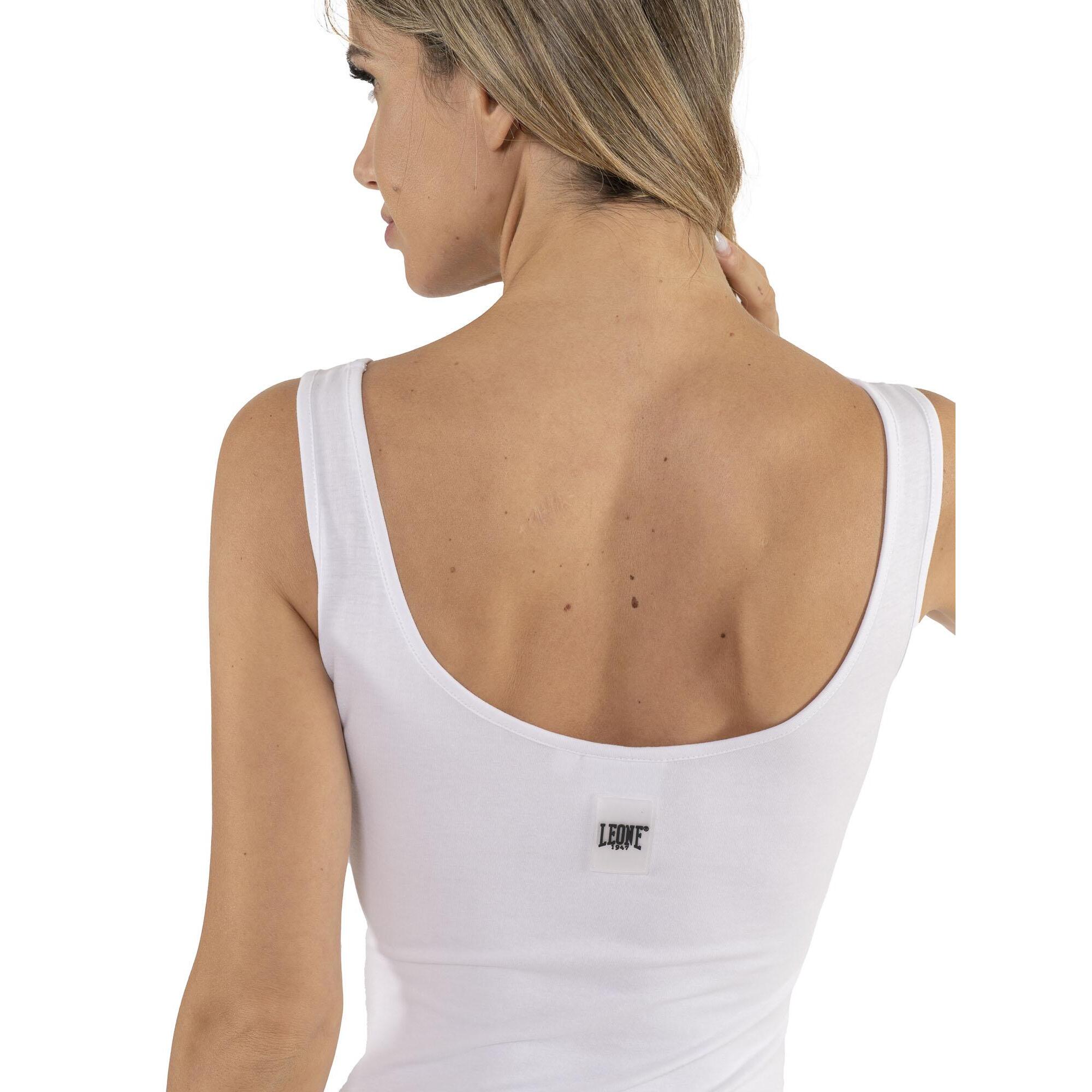 Body de mujer Leone Fancy Stripes de canalé sin mangas