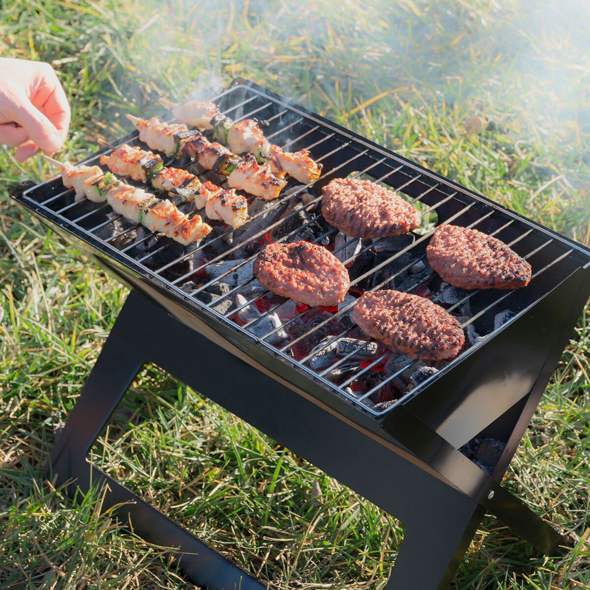 Barbecue Pieghevole Portatile a Carbone FoldyQ InnovaGoods