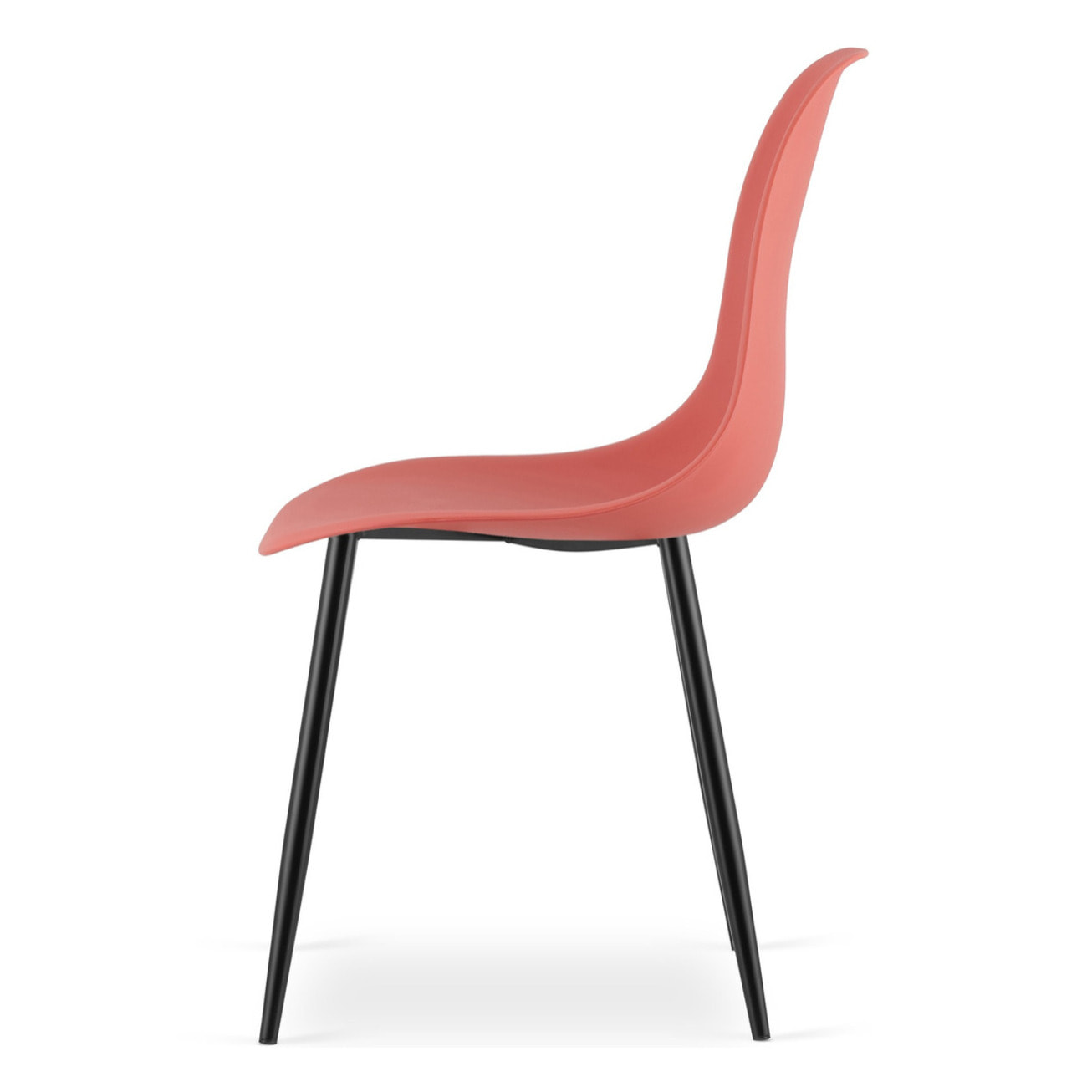 Set di 2 sedie moderne WAT in polipropilene rosso cinabro