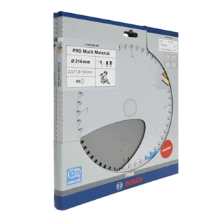 Lot de 2 lames de scie circulaire PRO pour bois et matériaux multiples 216 mm - BOSCH - 2608644734