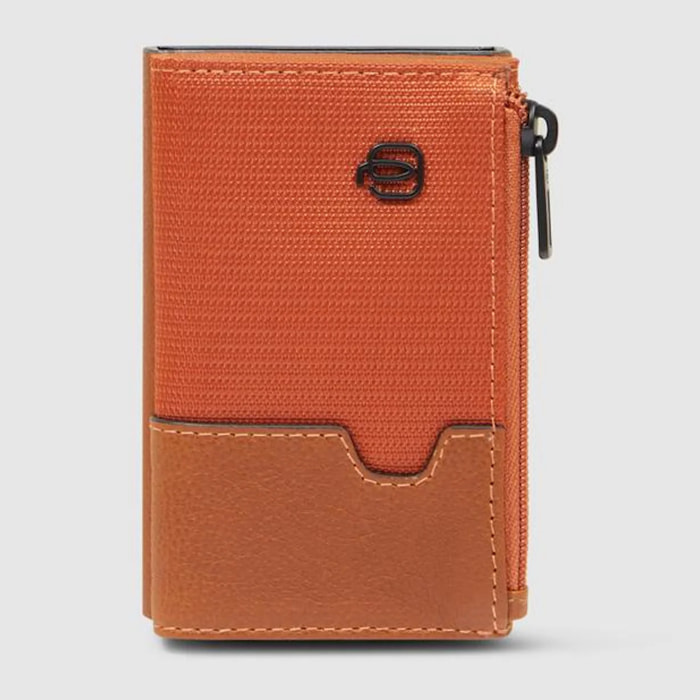 Piquadro Portafoglio compatto con portacarte automatico, porta monete e protezione RFID
