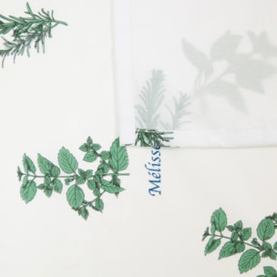 Nappe Garrigue 240x140cm vert clair imprimé aromates