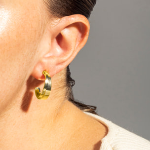 Pendientes de 21mm de diámetro acabado oro amarillo de 18K