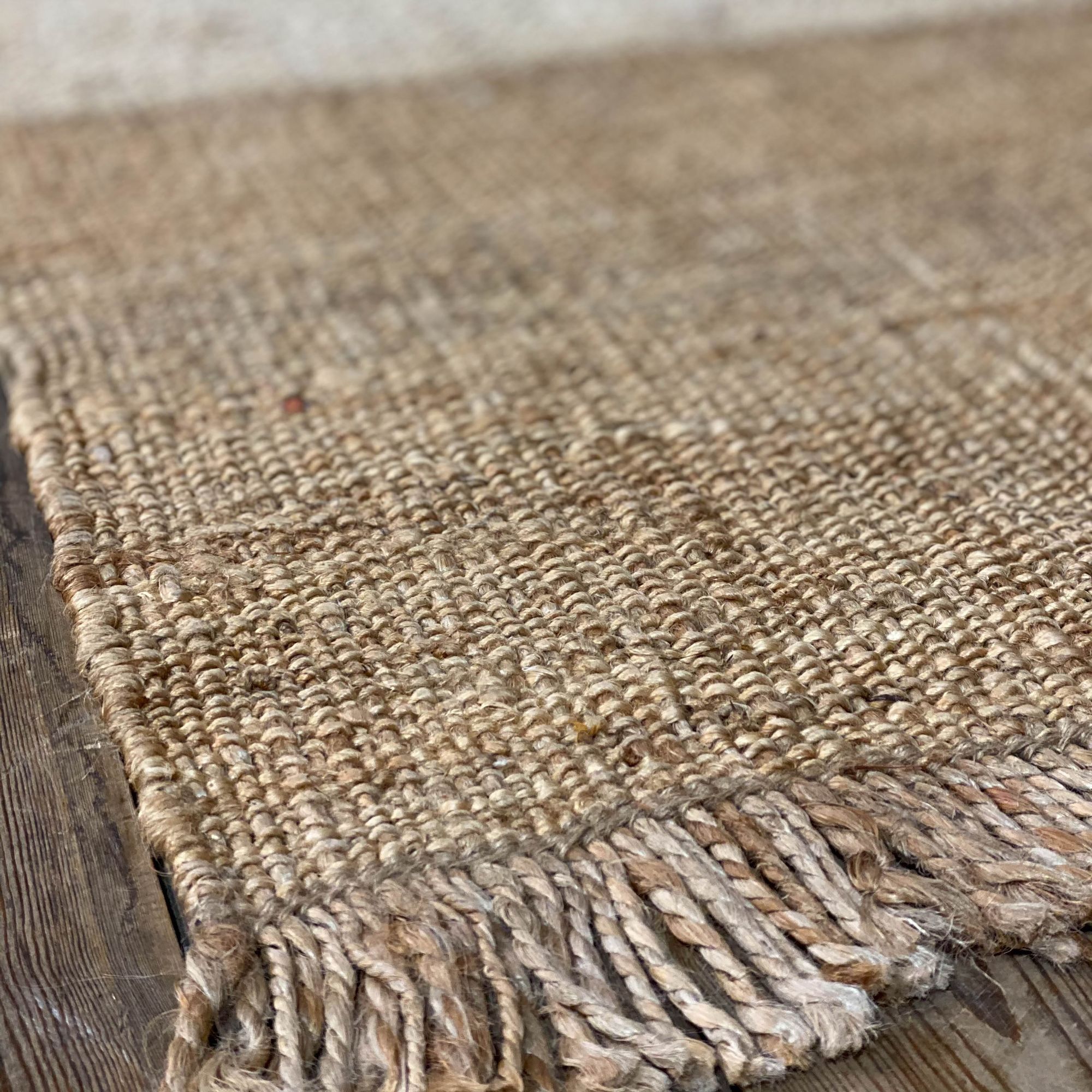 Tapis en jute et laine avec franges 160x230cm FRANCA