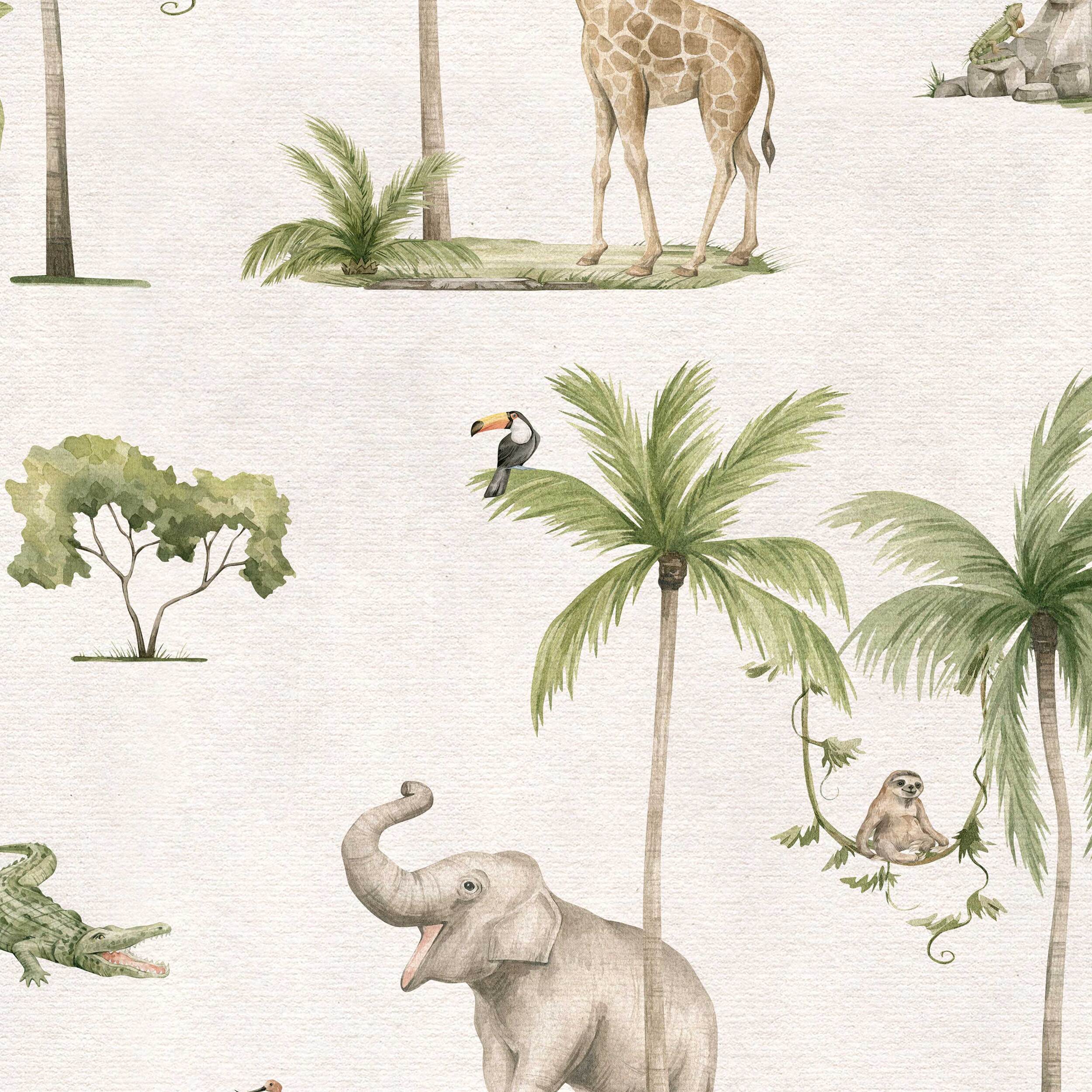 Papier peint enfant L'Épopée Tropicale Intissé