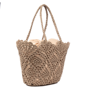 Zelbio bolso de hombro mujer. Fabricado en algodón.