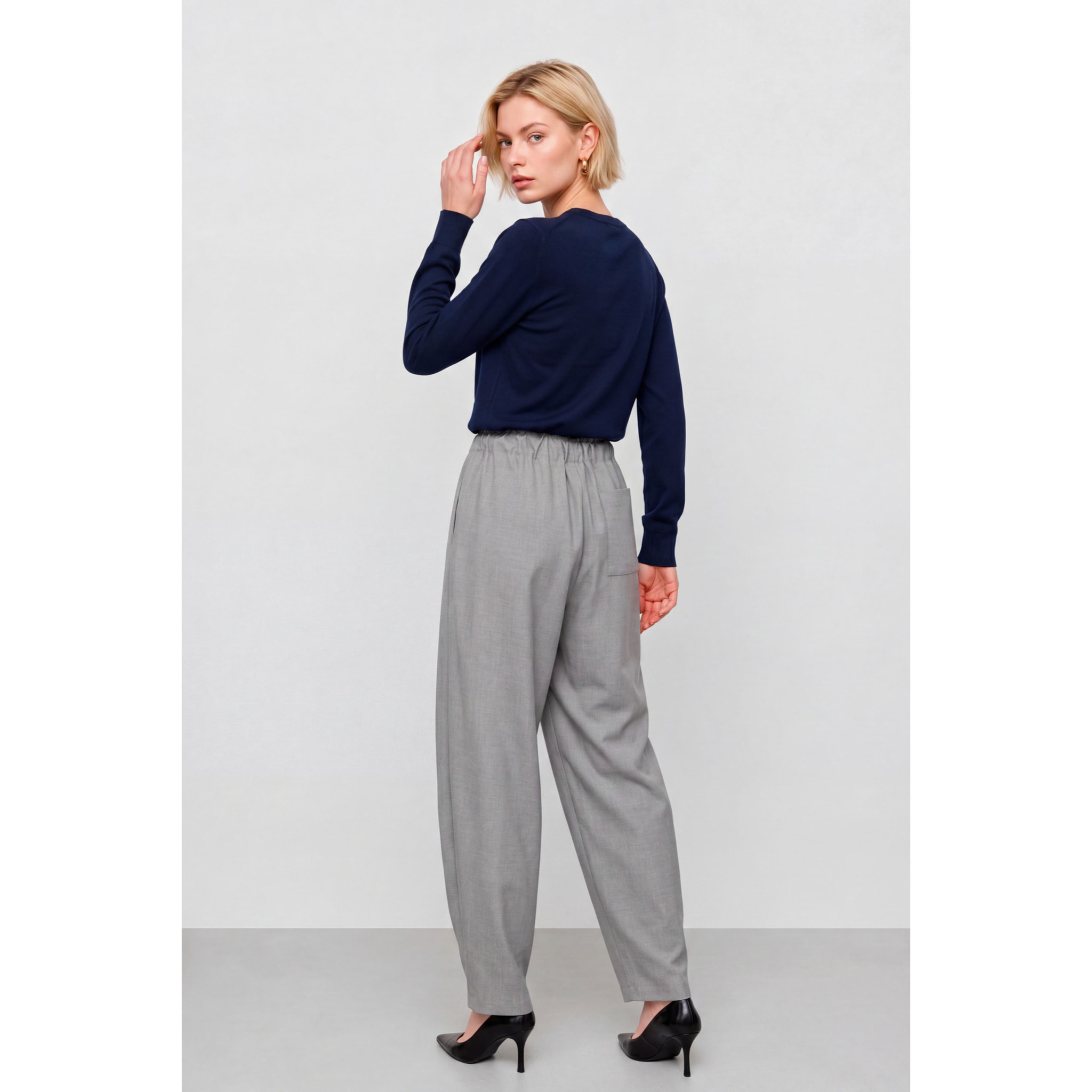 Kocca - Pantaloni da donna in viscosa con coulisse in vita Donna