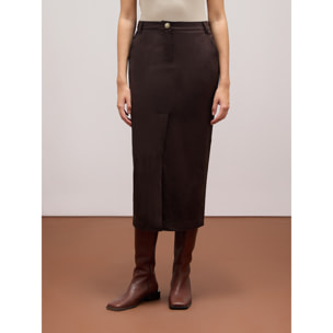 Oltre - Pencil skirt longuette - Marrone