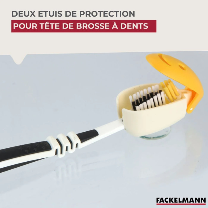 2 étuis de Protection pour Tête de Brosse à Dents Fackelmann Tecno