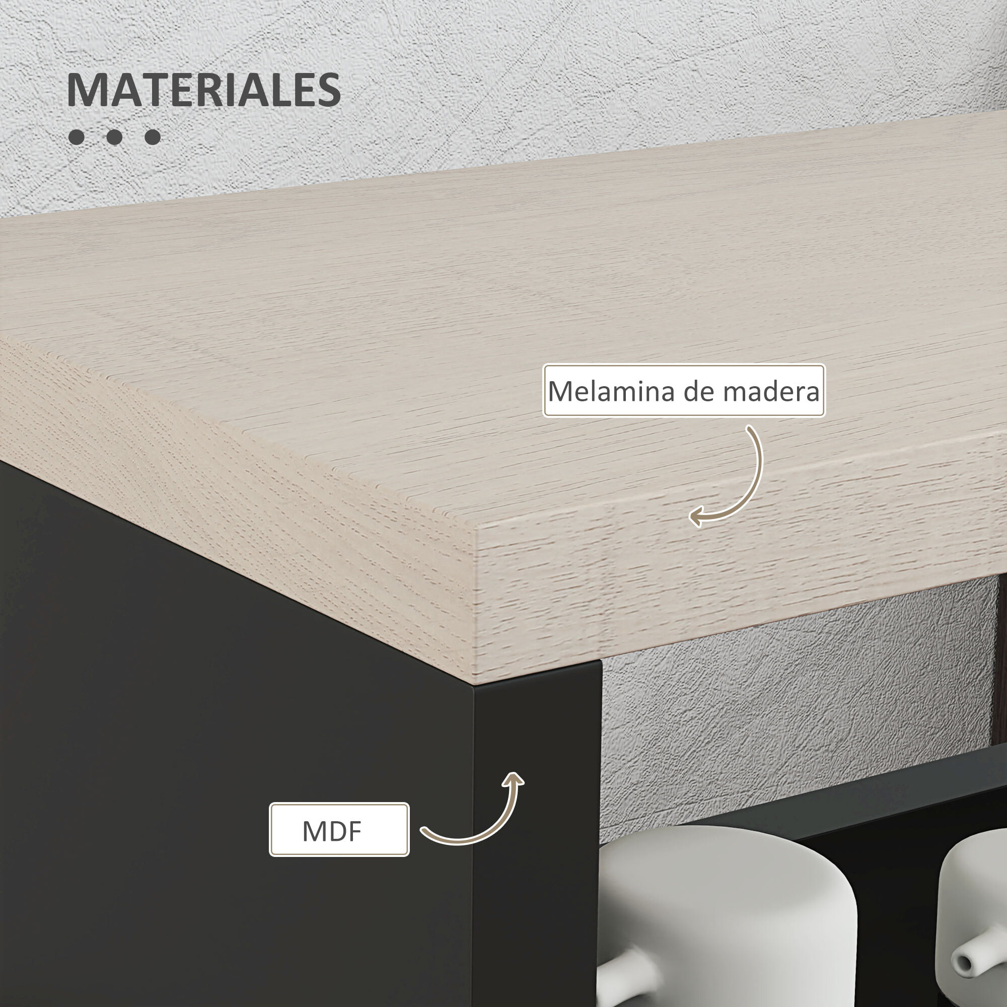 Carrito Auxiliar con Ruedas de 3 Niveles, Carrito de Cocina Estrecho con 3 Estantes, Tablero y Asa, para Comedor, Salón, Baño, 48x15x80 cm, Negro