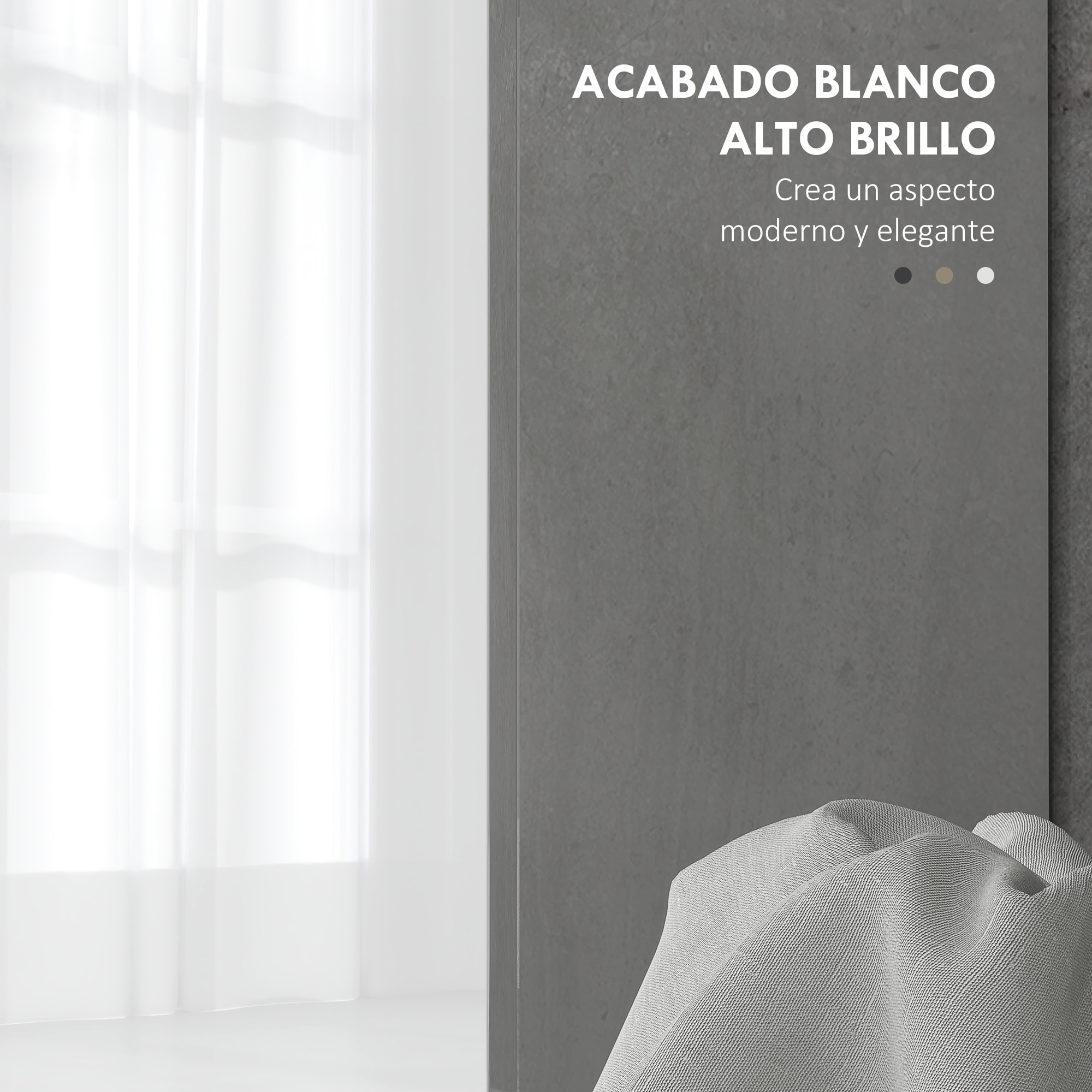 Mueble bajo Lavabo Mueble de Lavabo con Pie Mueble de Baño con 2 Puertas y Estantes Ajustables para Lavabo con Pedestal o con Pies 80x34x60 cm Blanco Brillante