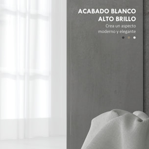 Mueble bajo Lavabo Mueble de Lavabo con Pie Mueble de Baño con 2 Puertas y Estantes Ajustables para Lavabo con Pedestal o con Pies 80x34x60 cm Blanco Brillante