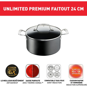 Faitout TEFAL Unlimited Premium diam24cm