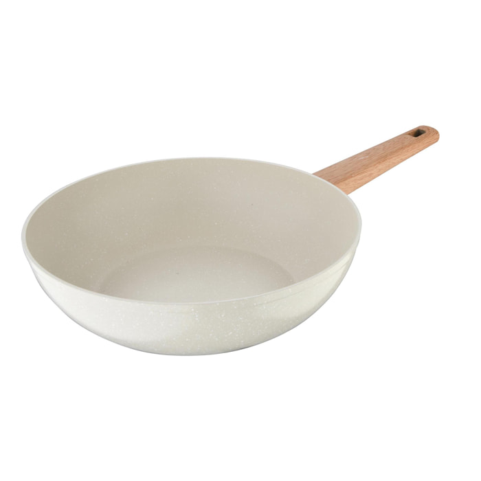 Wok de Ø28cm en aluminio forjado en color Blanco