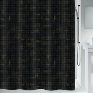 Rideau de douche Polyester GEORGES 240x180cm Noir & Or Spirella