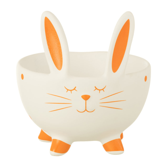 J-Line bol Lapin - céramique - orange - large