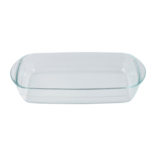 Fuente de horno rectangular 32,5x20,2x5,2cm - 2l vidrio borosilicato, resistente para cocinar y servir expert san ignacio