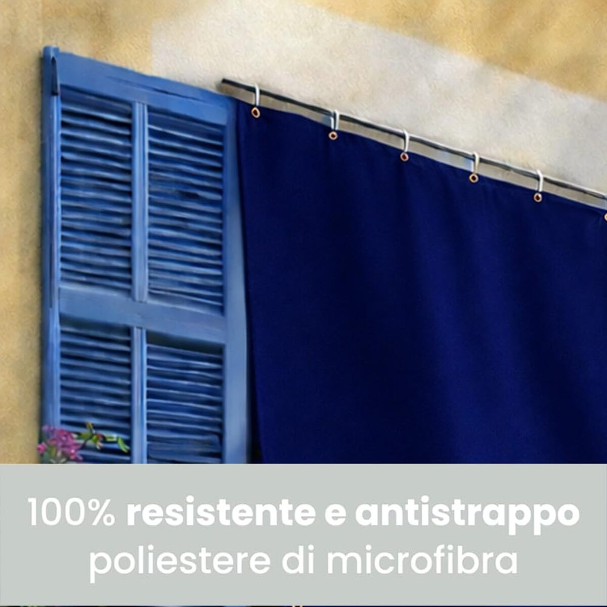 Intrecci Tenda da Sole per Esterno Impermeabile a Caduta con Occhielli Blu