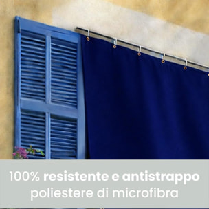 Intrecci Tenda da Sole per Esterno Impermeabile a Caduta con Occhielli Blu