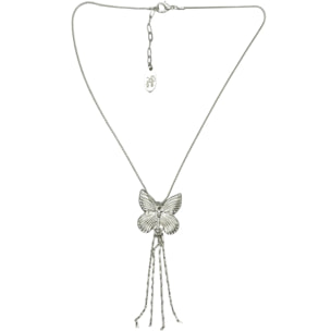 Gargantilla mariposa y cedenas plata 10µ