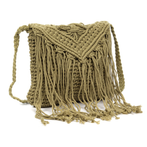 Borsa a tracolla Zermeghedo in cotone intrecciato.