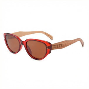 Gafas de Sol Feler 1616-2 Polarizadas de Madera Unisex 55 mm