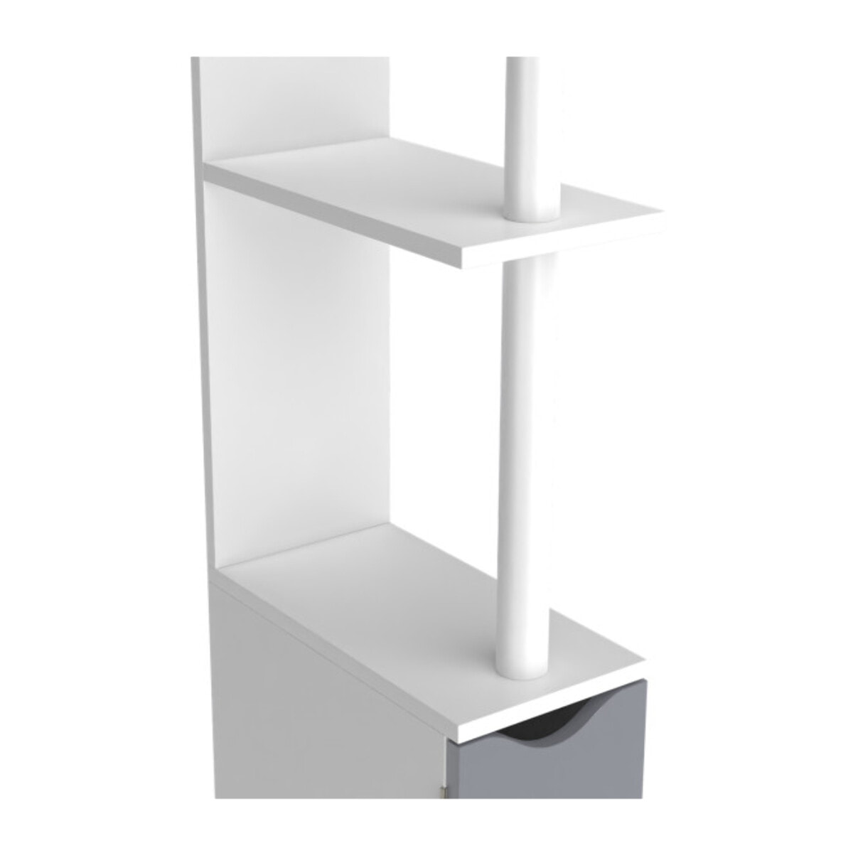 Colonne salle de bain blanche et grise 118cm