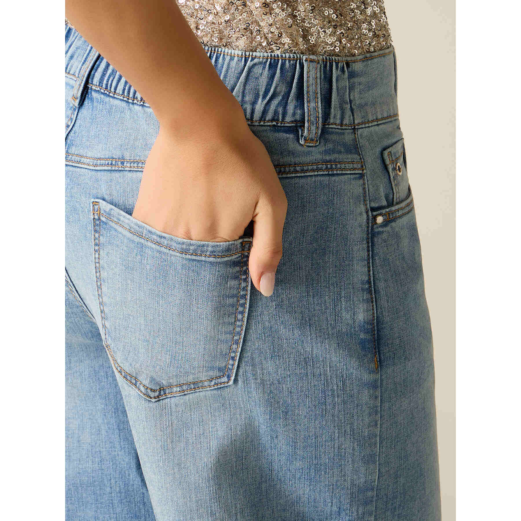 Oltre - Jeans palazzo - Light - blue