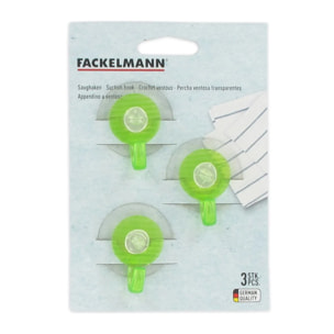 Crochets ventouses en plastique lot de 6, dimensions 4,5 cm Fackelmann Tecno