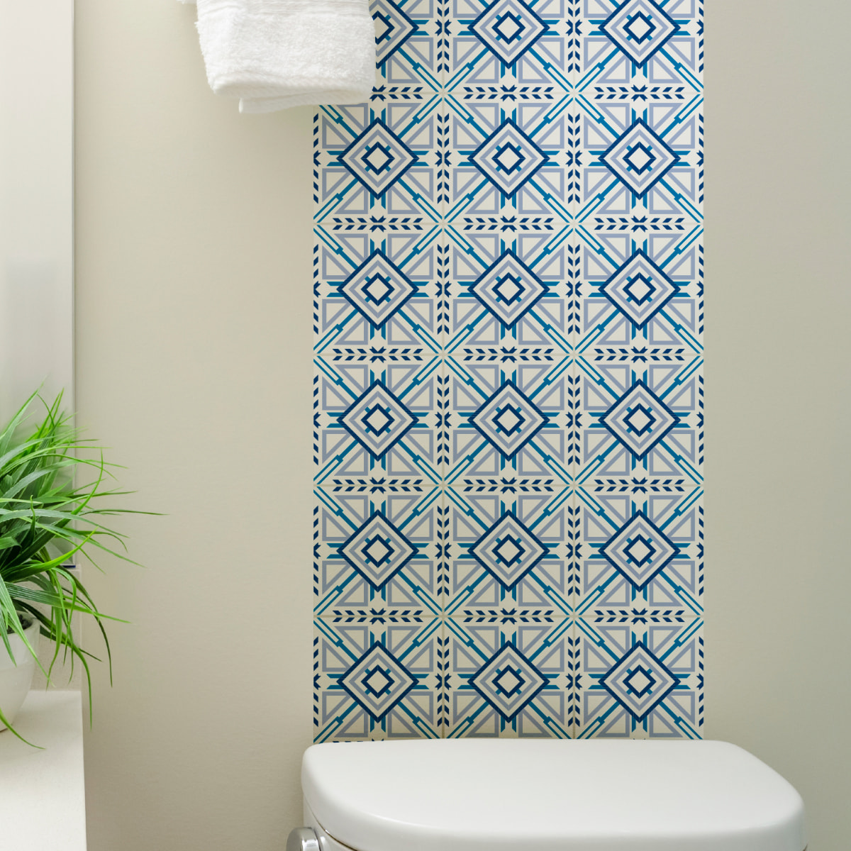Stickers muraux - Sticker Mural Carrelage adhésif Cuisine Salle de Bain - 9 STICKERS CARREAUX DE CIMENT AZULEJOS VICENTE