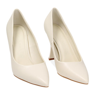 Décolleté panna, tacco 9,5 cm