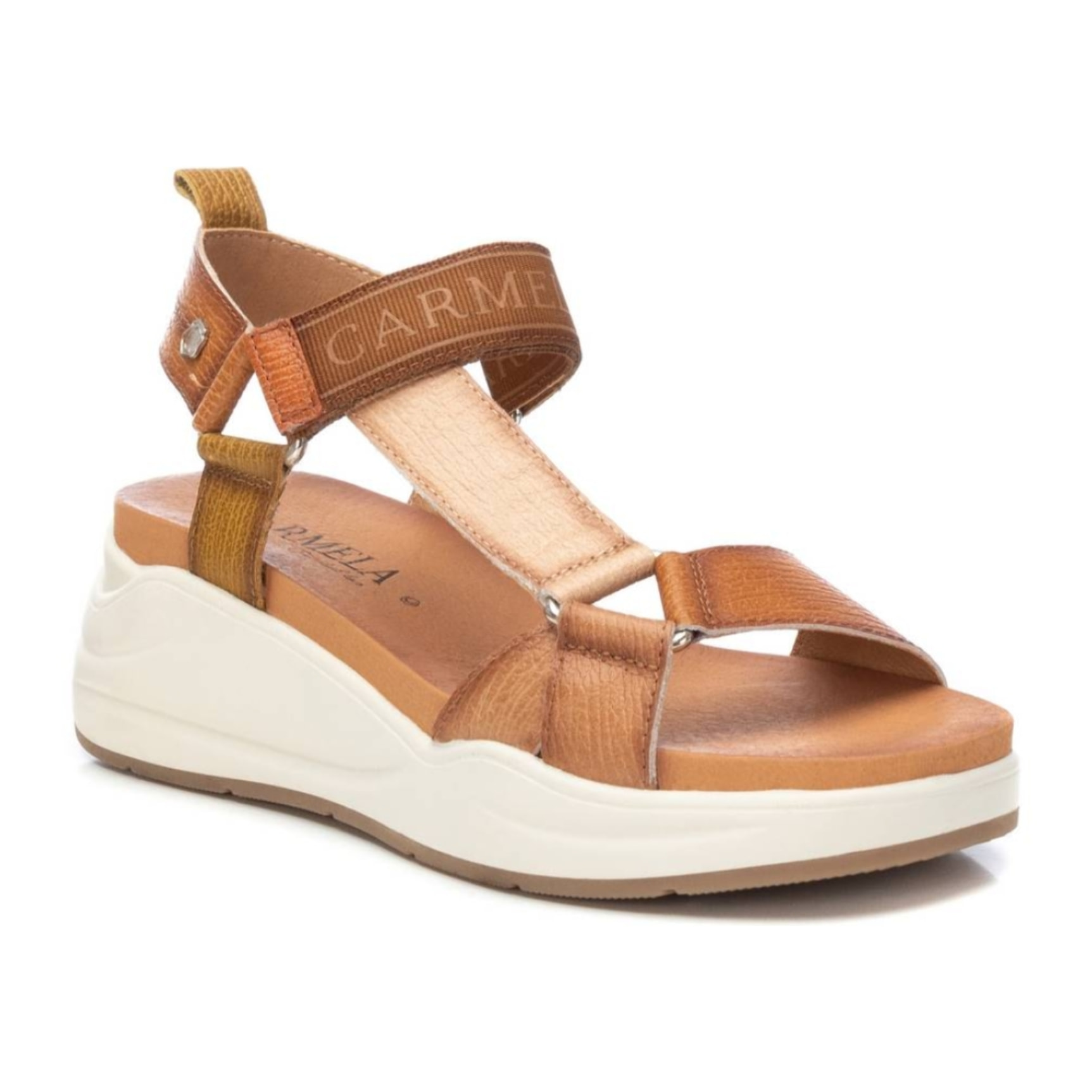 Sandalia de piel camel