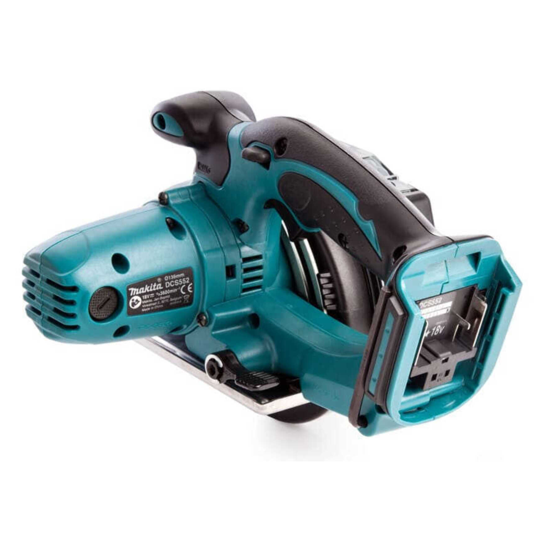 Scie circulaire à métaux 18 V Li-Ion 5 Ah Ø 136 mm MAKITA - 2 batteries 18V 5.0Ah - chargeur - MacPak- DCS552RTJ