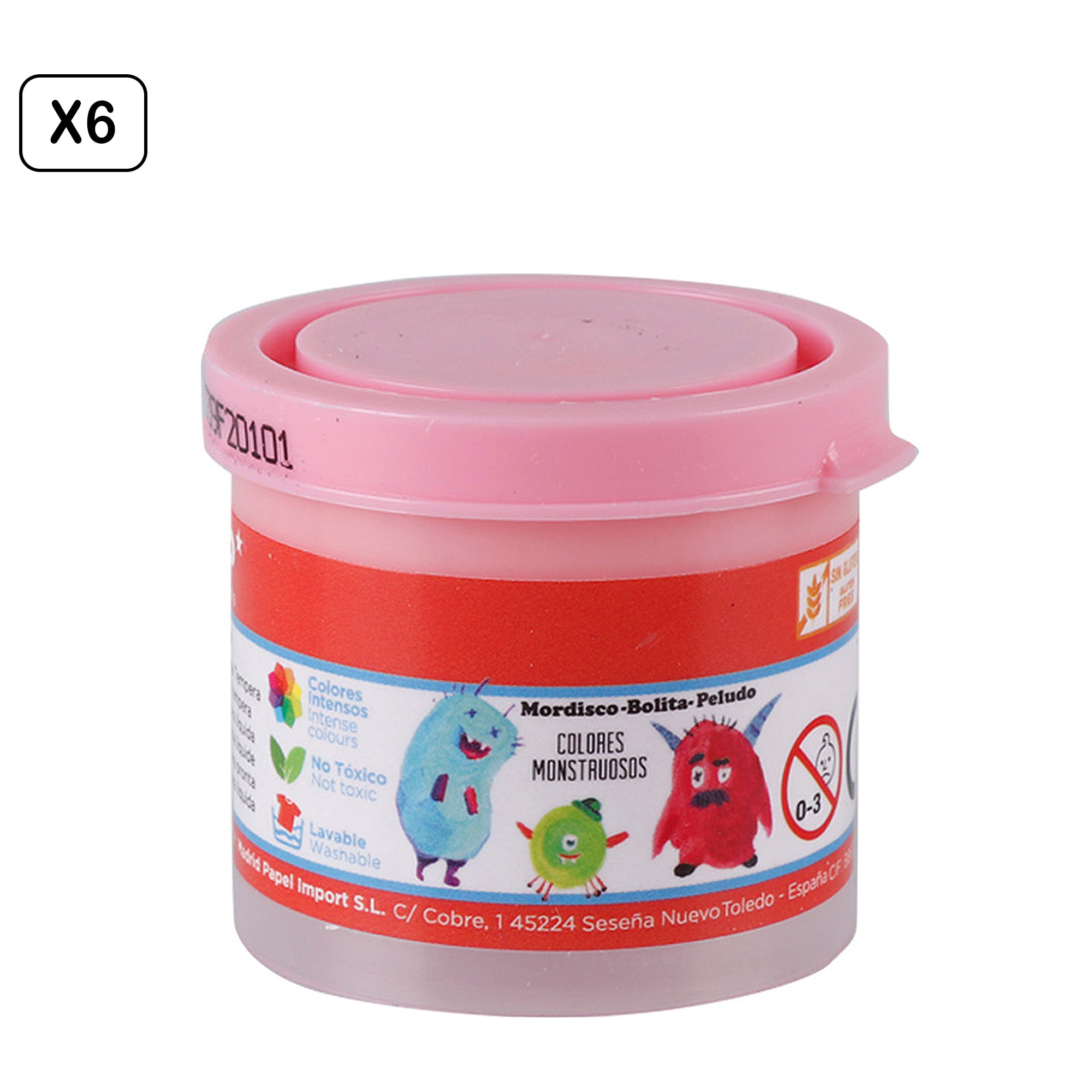 PACK 6 UDS TÉMPERA 40 ml ROSA