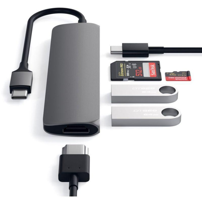 Hub USB C SATECHI USB-C/ Multiports 6 en 1