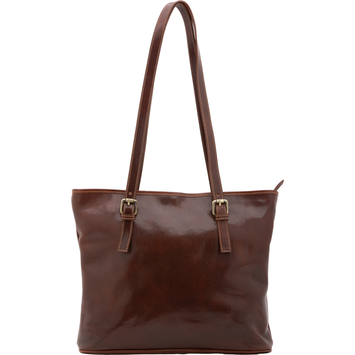 Borsa a spalla  da donna In Vera pelle Made in Italy 31x41x10 cm