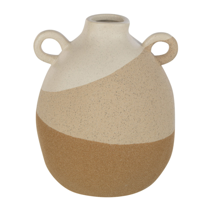 J-Line vase Oreille - céramique - beige/marron clair - small - Ø 16 cm