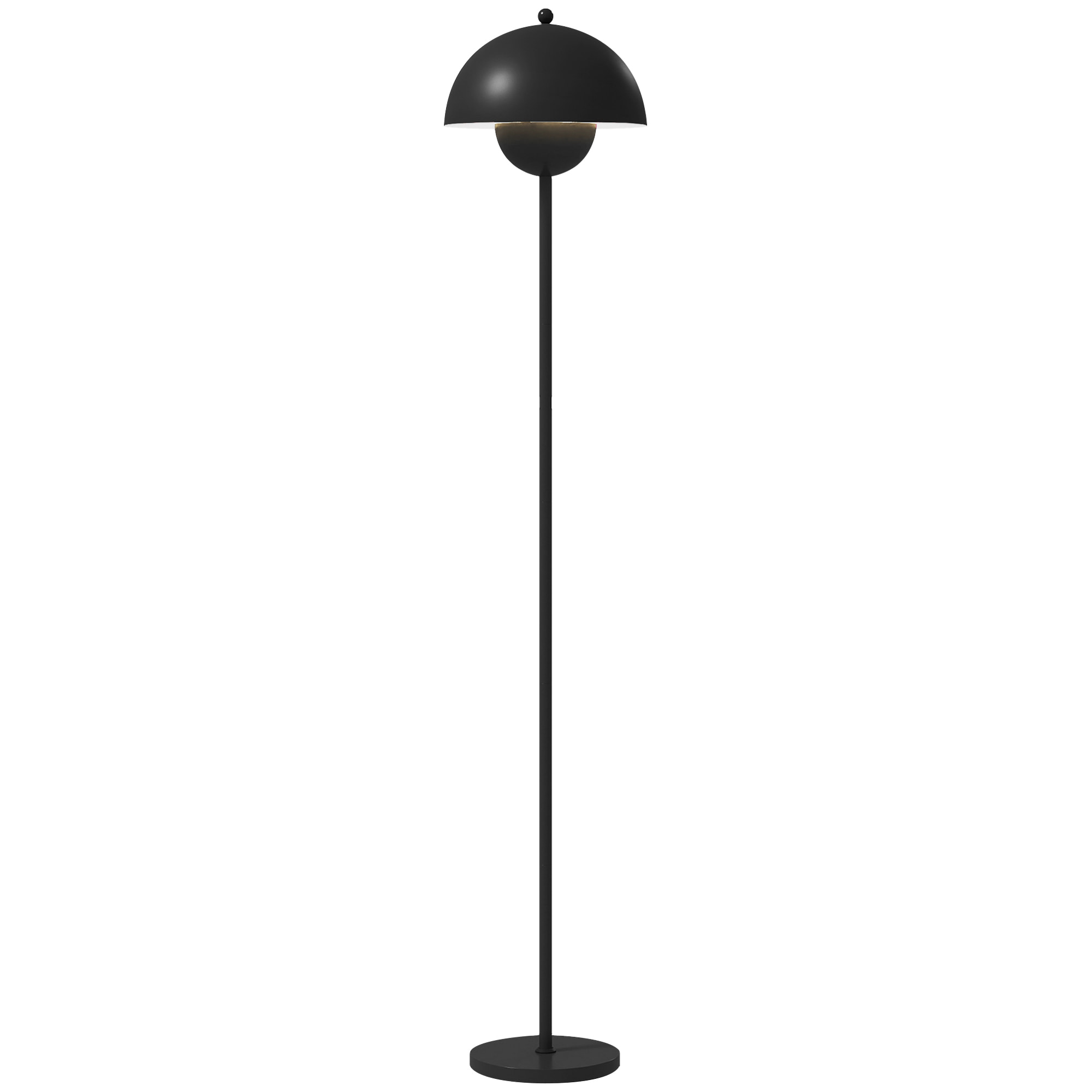 Lámpara de Pie Moderna 155 cm Lámpara de Pie para Salón con Pantalla de Cuenco Reflejando Luz Interruptor de Pie Casquillo E27 Sin Bombilla para Dormitorio Oficina Sala de Estar